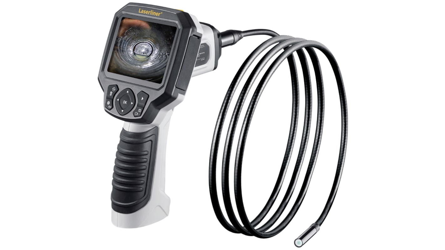 Laserliner 9mm probe Inspection Camera, 5m Probe Length, 320 x 240 pixels, 640 x 480pixelek Resolution, LED Illumination