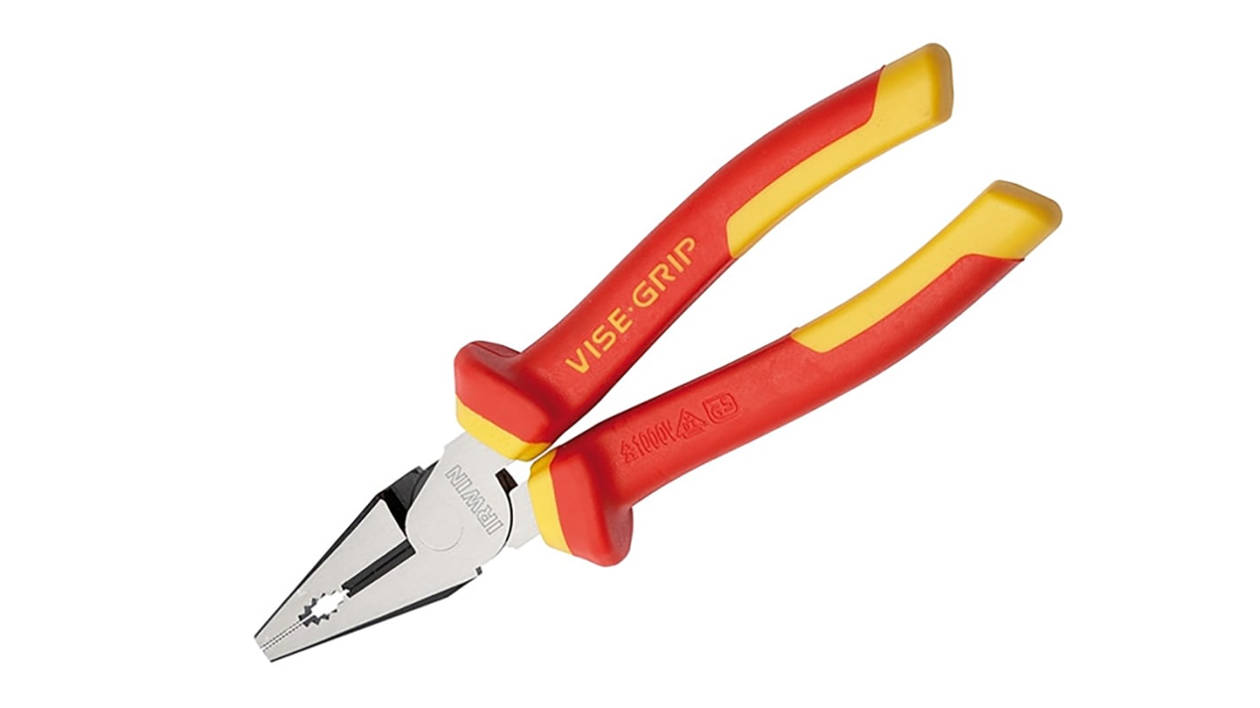 Irwin Combination Pliers, 150 mm Overall, Straight Tip, VDE/1000V