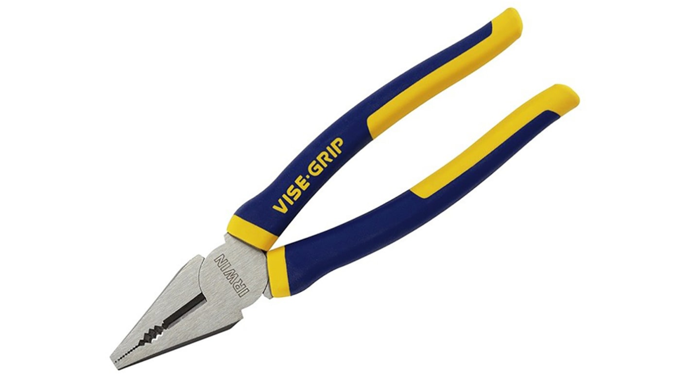 Irwin Combination Pliers, 200 mm Overall, Straight Tip