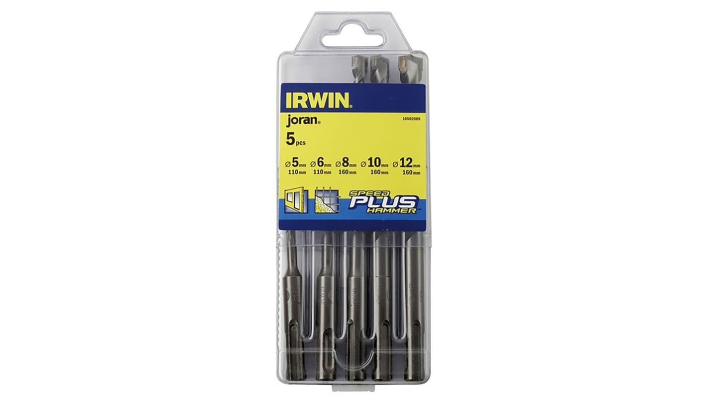 Set punte per cacciaviti e trapani Irwin in Punta al carburo di tungsteno, Ø da 5mm a 12mm, 5 pezzi
