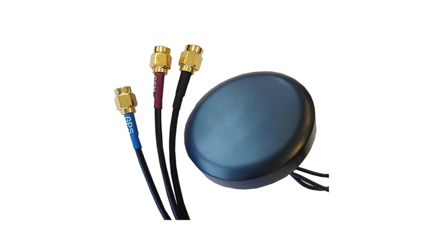 RF Solutions ANT-GGWPUKS-SMA Puck Multiband Antenna with SMA Connector, 2G (GSM/GPRS), 3G (UTMS), GPS, WiFi