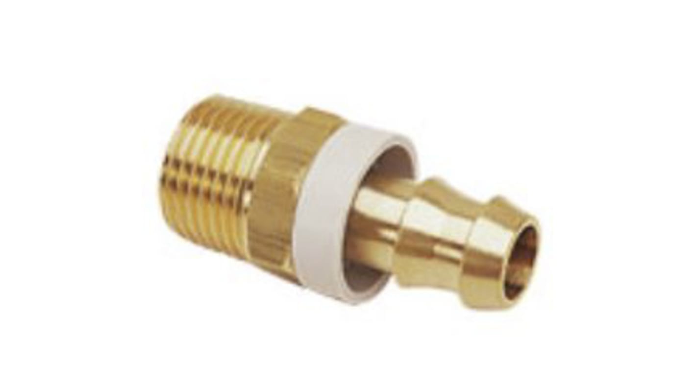 Legris Brass Male Pneumatic Quick Connect Coupling, R 1/8 Male 13mm Hose Barb