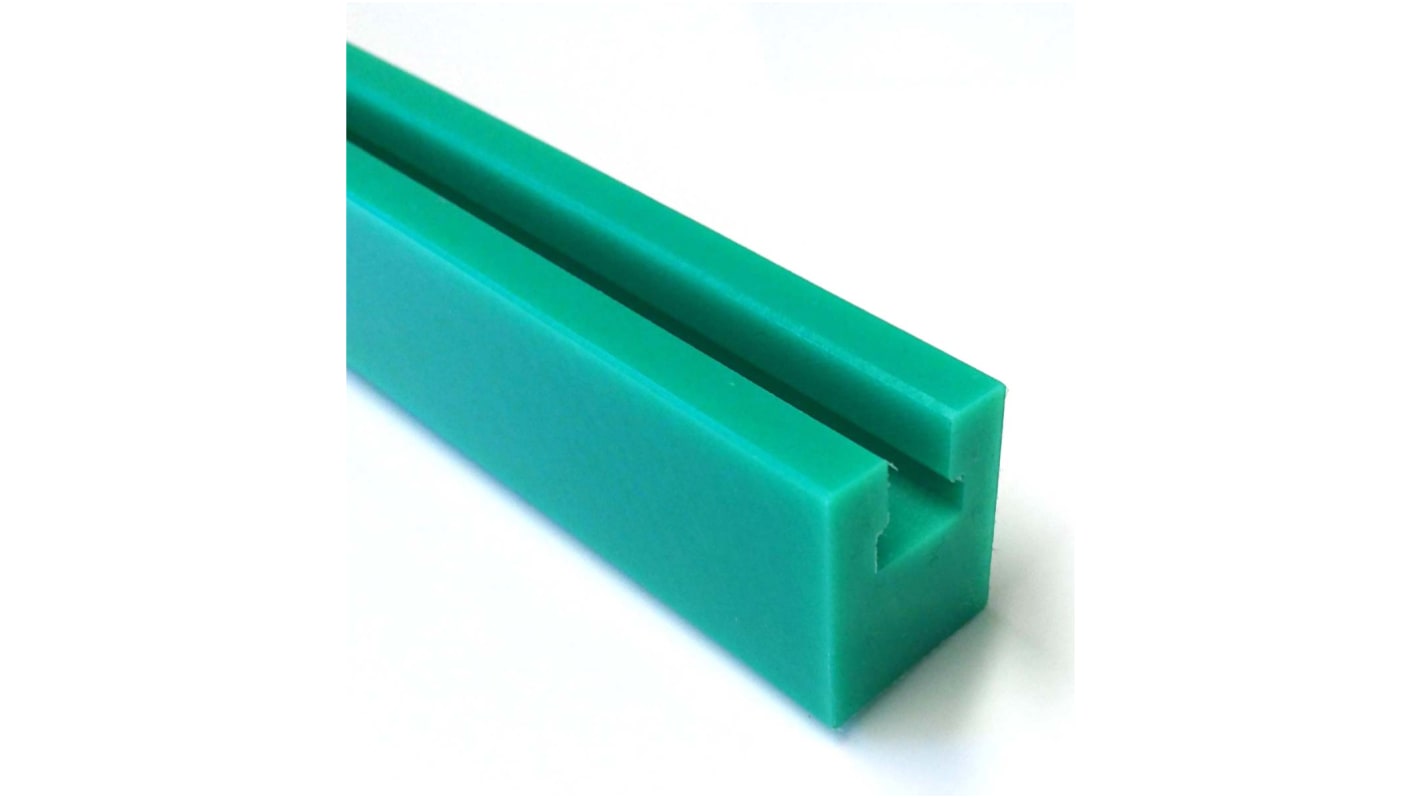 Guida per catene 08B in PE, 2m x 30mm x 24mm, col. Verde