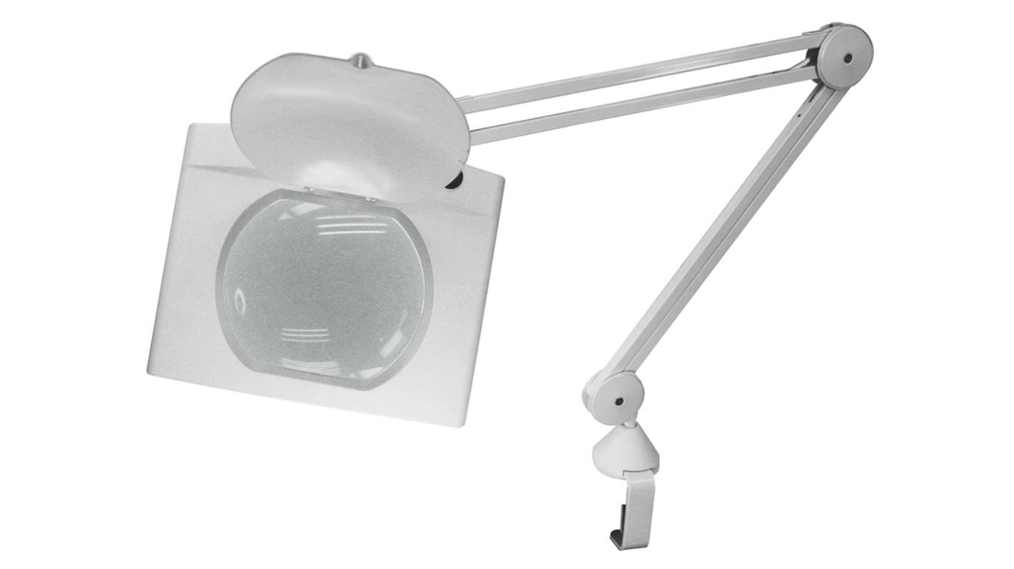 RS PRO LED Magnifier Lamp with Table Clamp Mount, 3dioptre, 190 x 160mm Lens