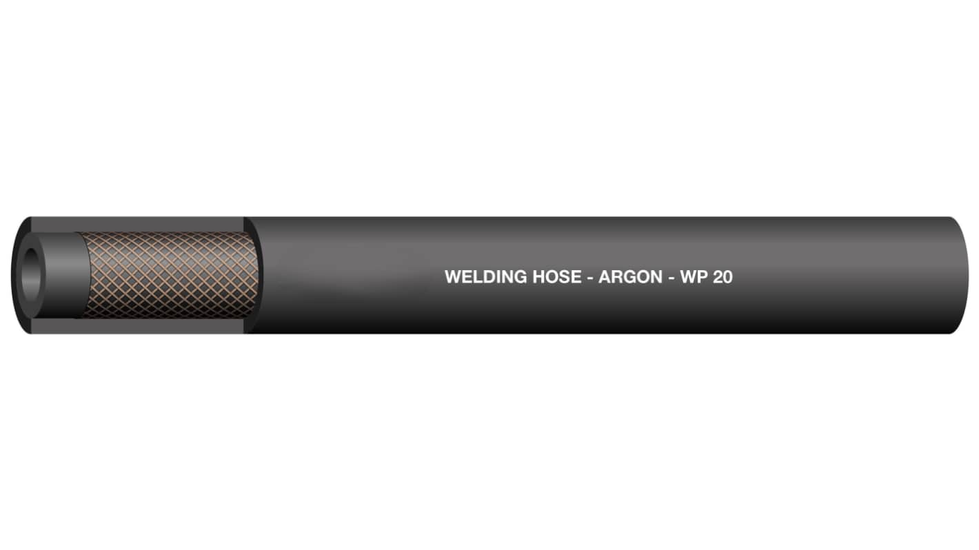 RS PRO EPDM, SBR, Hose Pipe, 5mm ID, 11mm OD, Black, 25m