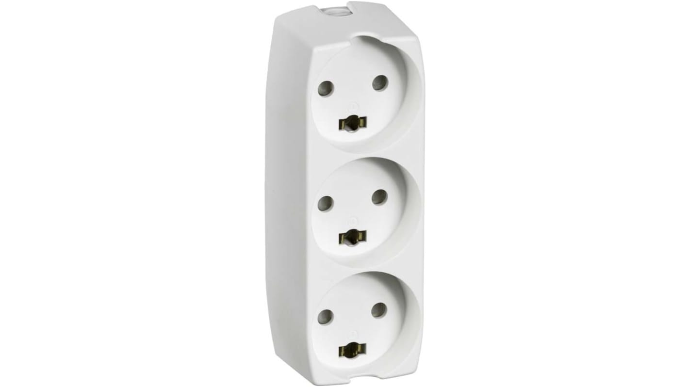 Multipresa LK, 3 prese, spina tipo K - DK, 250 V, 16A