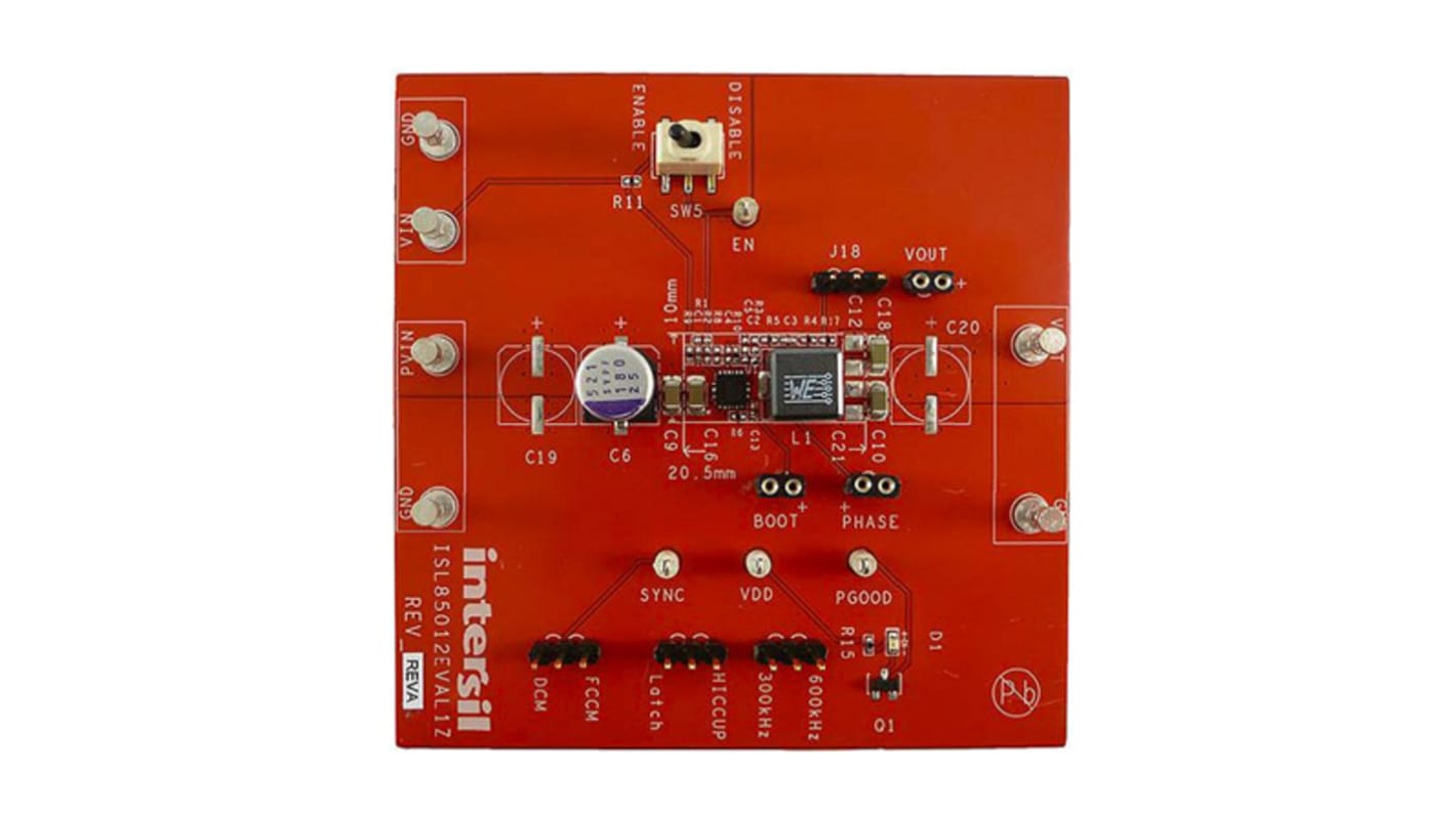 Placa de evaluación Regulador reductor Renesas Electronics Evaluation Board - ISL85012EVAL1Z