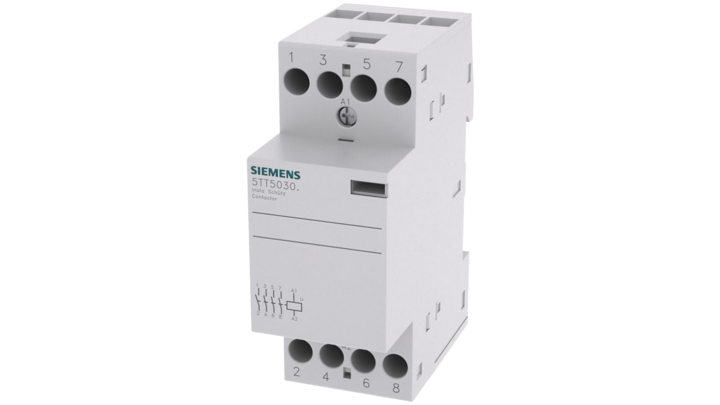 Stycznik 24 V AC/DC Siemens styki: 4 24 A 4NO Montaż na szynie DIN Śruba 5TT5030-2