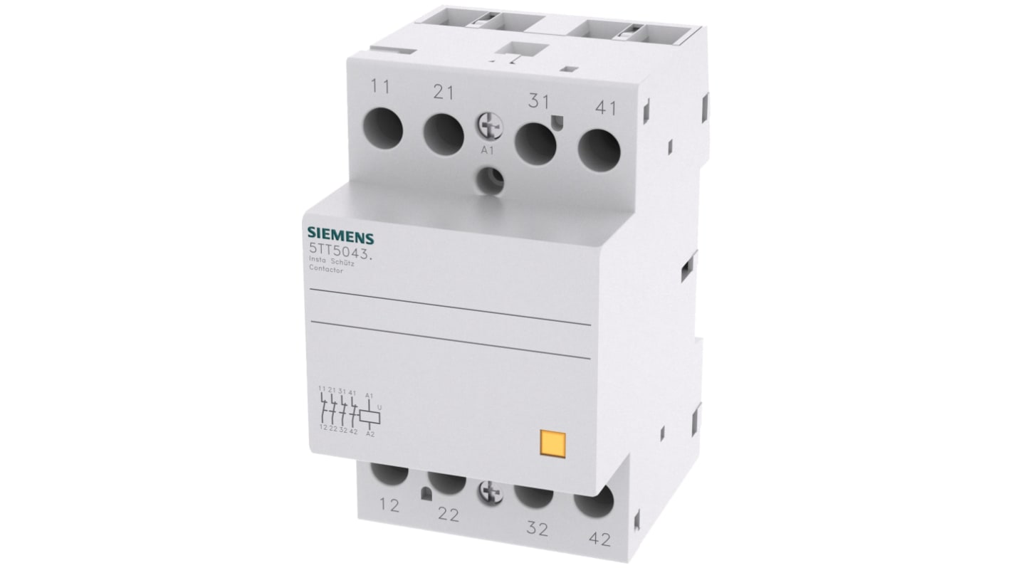 Stycznik 24 V AC/DC Siemens styki: 4 40 A 4NC Montaż na szynie DIN Śruba 5TT5043-2