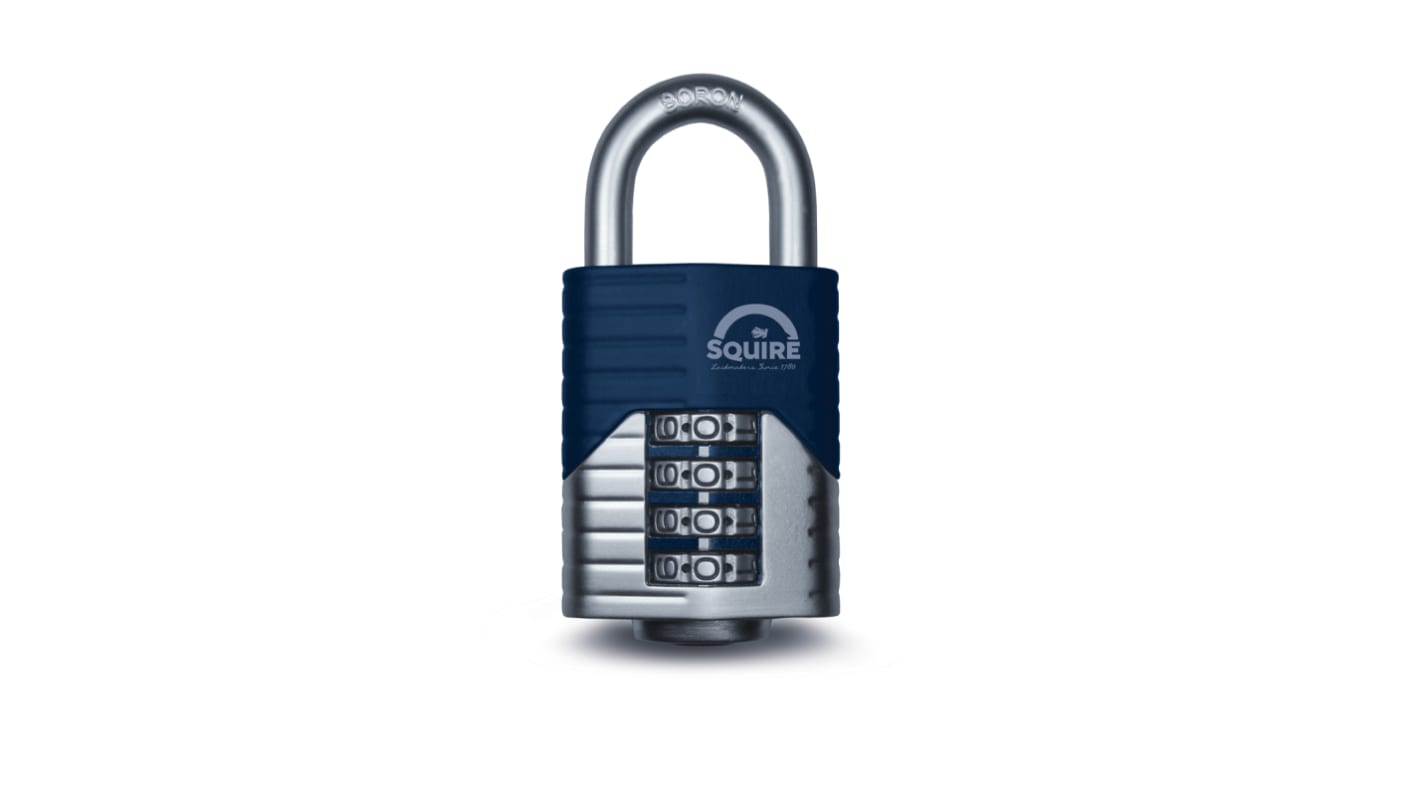 Squire Combination Weatherproof Die Cast Combination Padlock, 8mm Shackle, 50mm Body