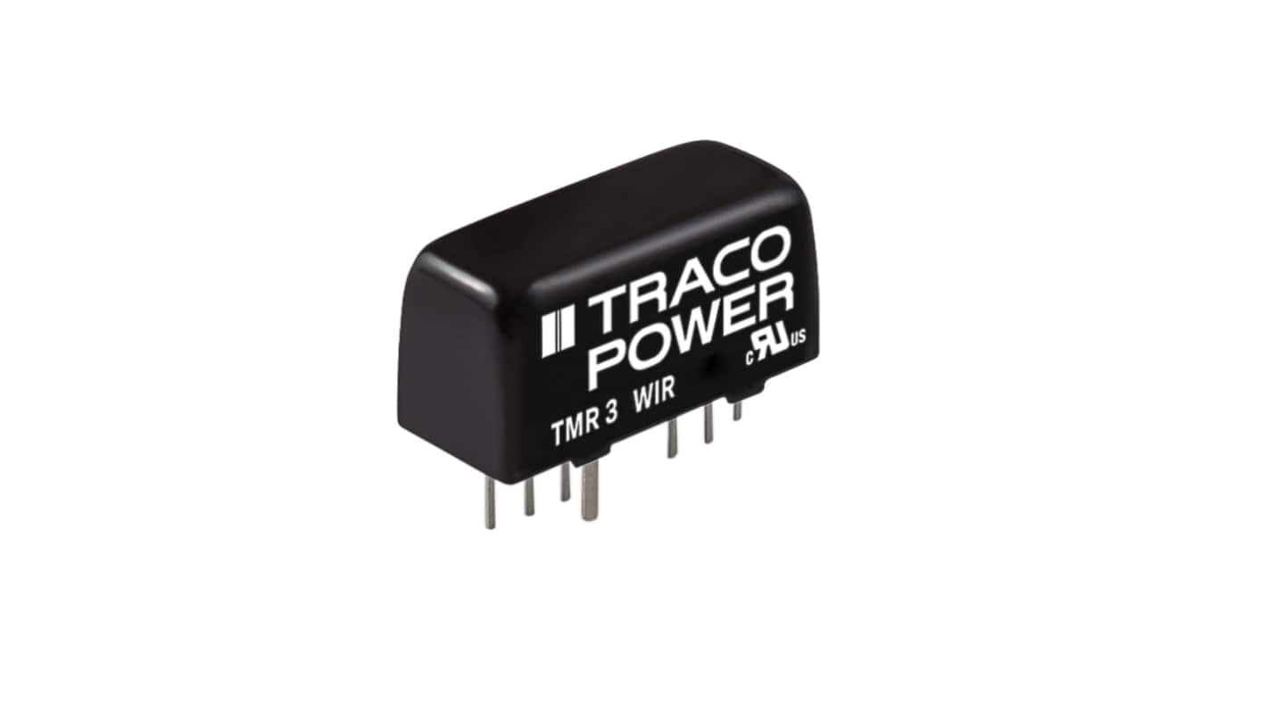 TRACOPOWER TMR 3WI Isolated DC-DC Converter, ±15V dc/ ±100mA Output, 43 → 160 V dc Input, 3W, Through Hole
