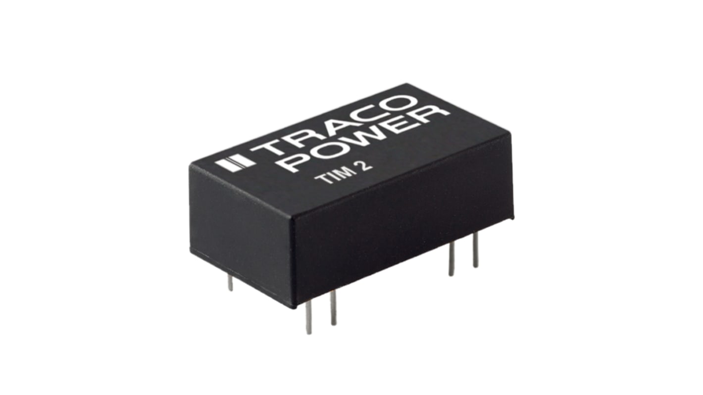 TRACOPOWER 隔离式DCDC转换器, 36 → 75 V 直流输入, 12V 直流输出, 2W, TIM 2系列