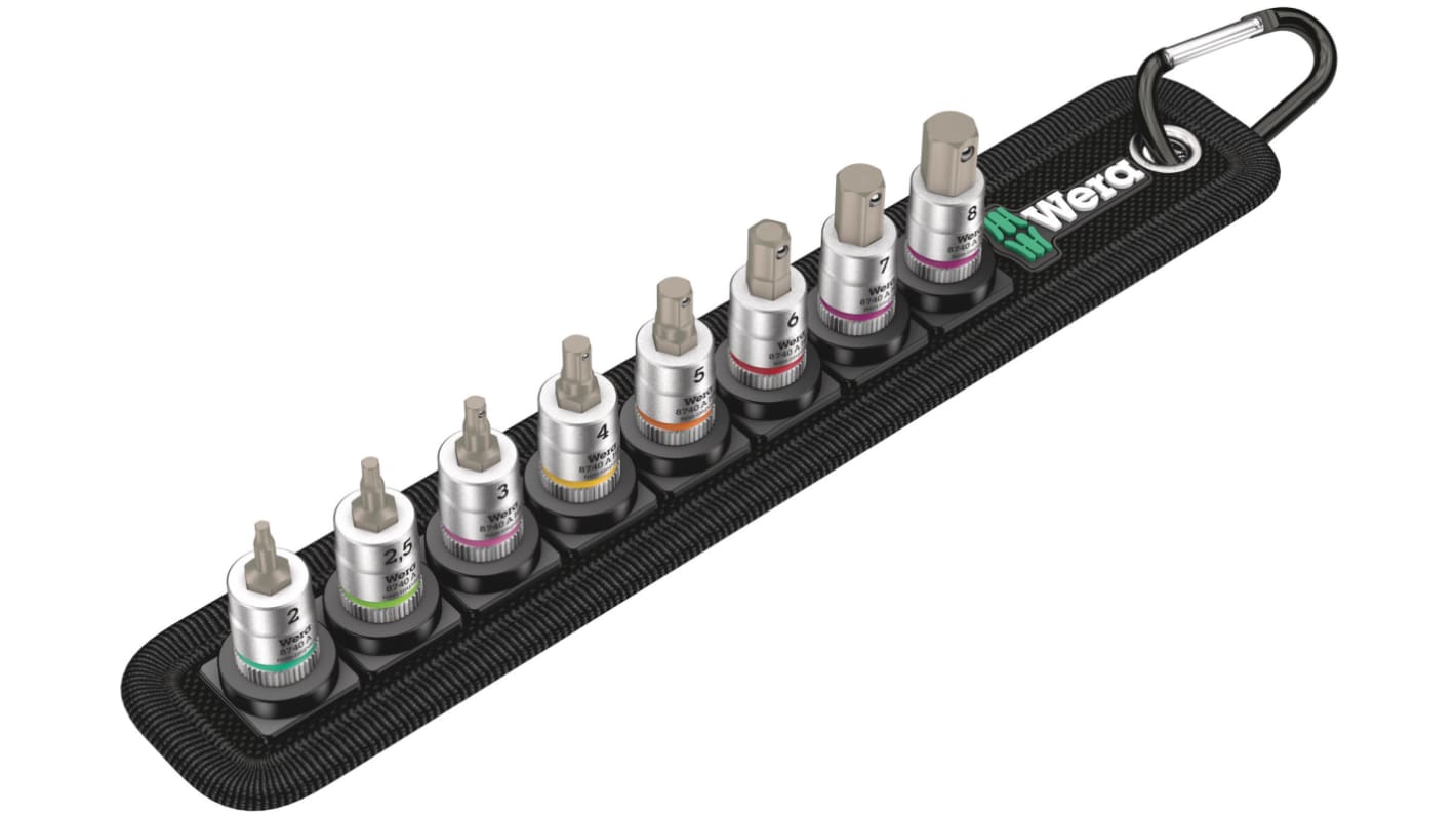 Wera Driver Bit Set 8 Pieces, Hexagon