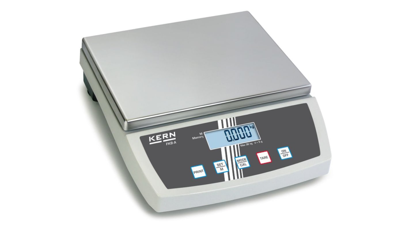 Kern Weighing Scale, 15kg Weight Capacity Type B - North American 3-pin, Type C - European Plug, Type G - British