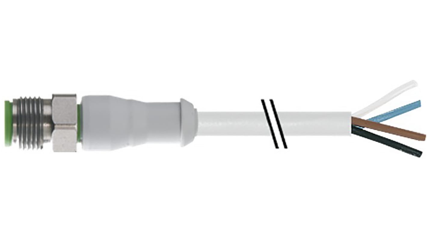 RS PRO Male 8 way M12 to Unterminated Sensor Actuator Cable, 5m