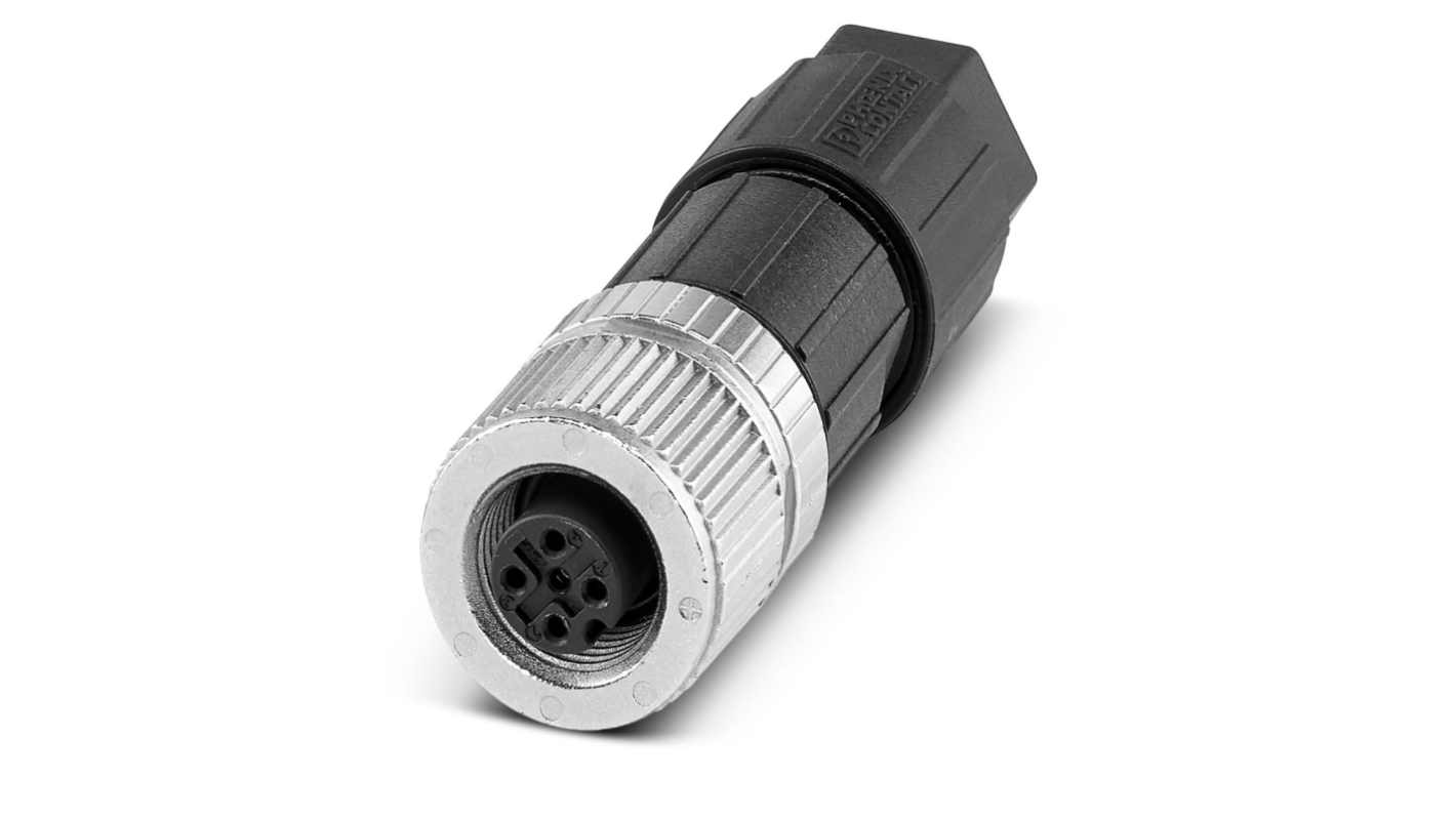Phoenix Contact Circular Connector, 4 Contacts, Cable Mount, M12 Connector, Plug, Female, IP65, IP67, SACC Series
