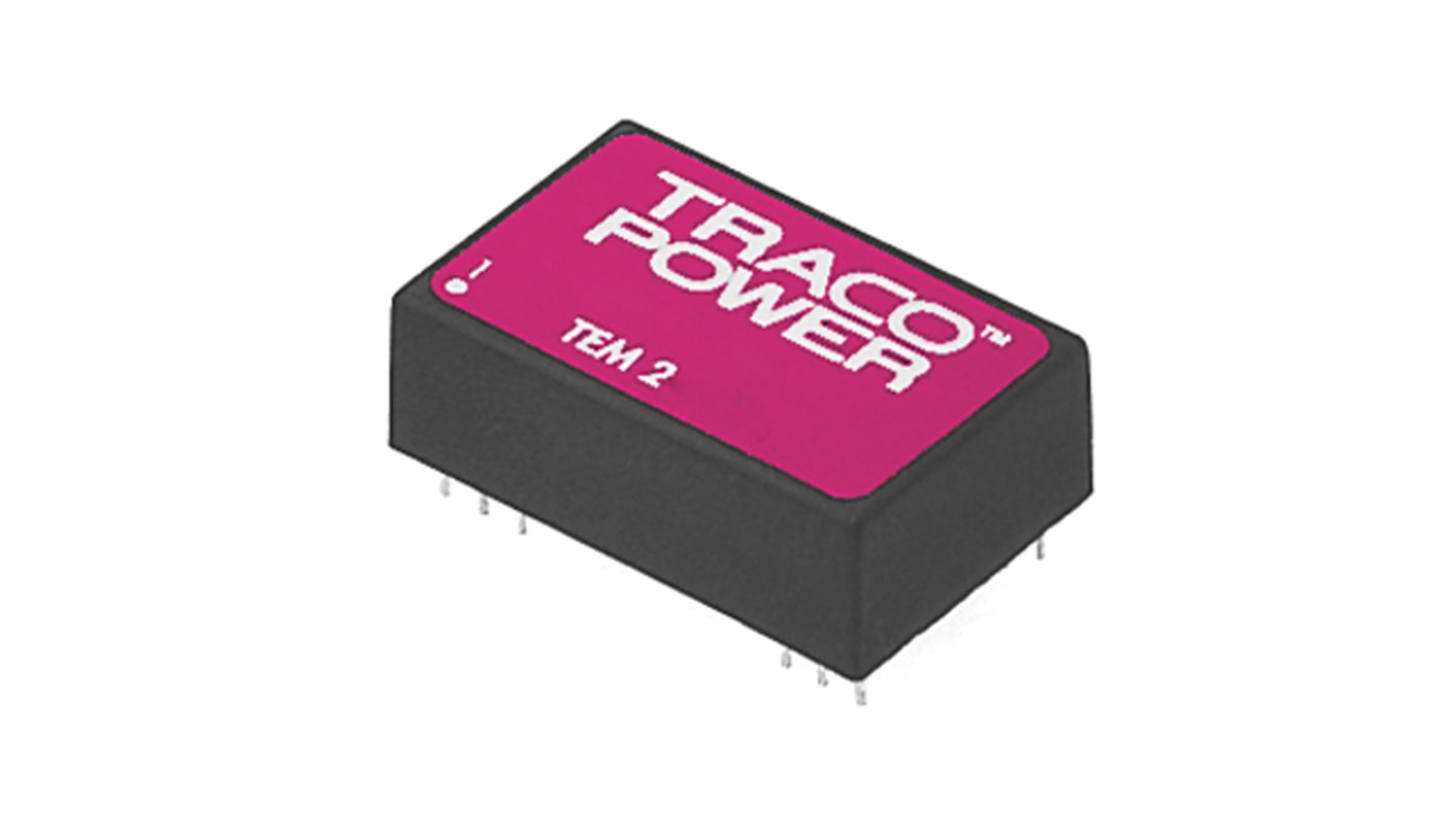 Convertidor dc-dc 2W, Salida ±15V dc, ±65mA, ±3%