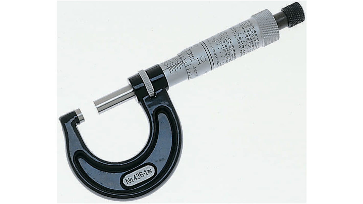 Starrett DY093 External Micrometer, Range 1 →2 in