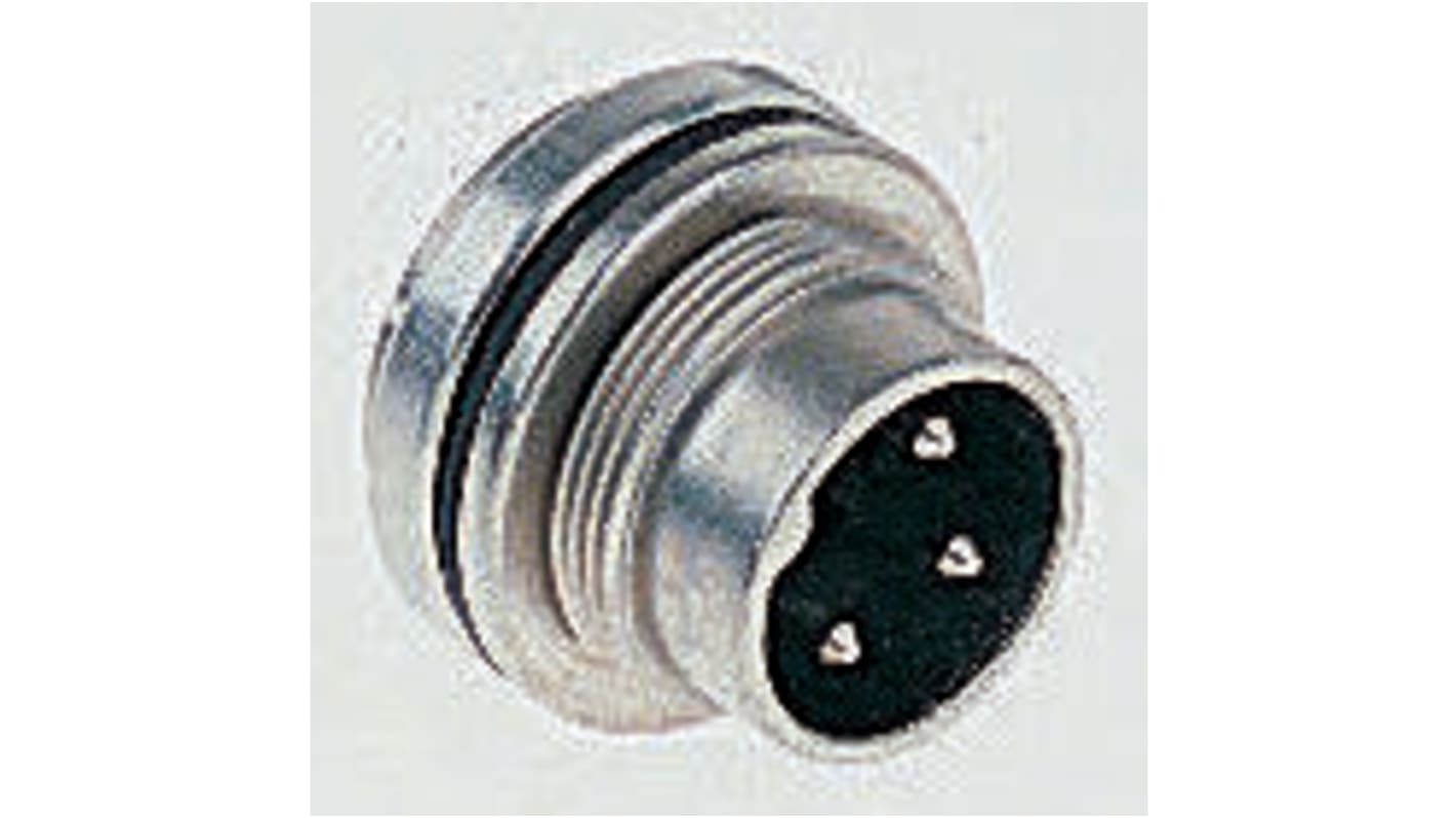 Amphenol C 091 D M16 DIN-Stecker Gerade 12-polig, 150 V ac/dc / 3A IP 67, Lötanschluss Tafelmontage