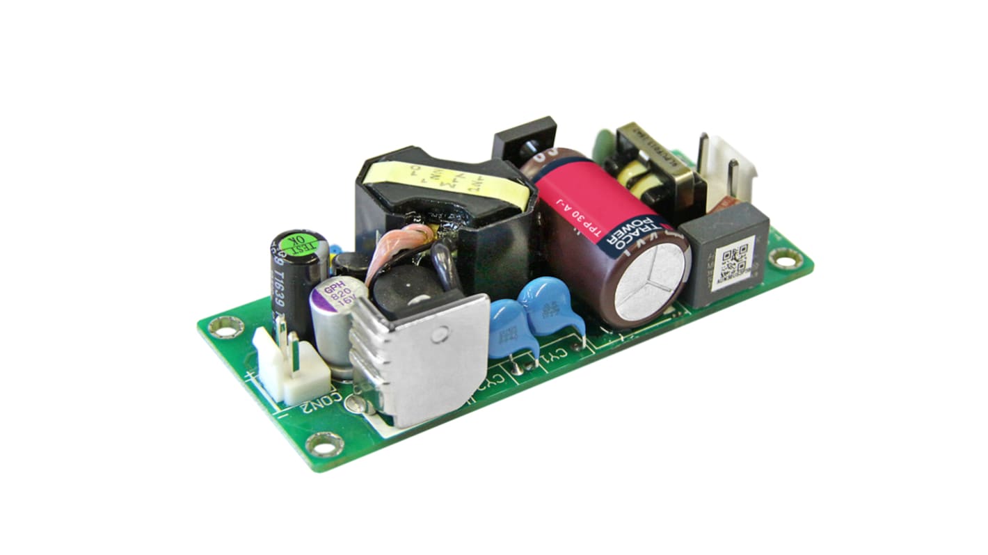 TRACOPOWER Switching Power Supply, TPP 30-115A-J, 15V dc, 2A, 30W, 1 Output, 120 → 370 V dc, 85 → 264 V