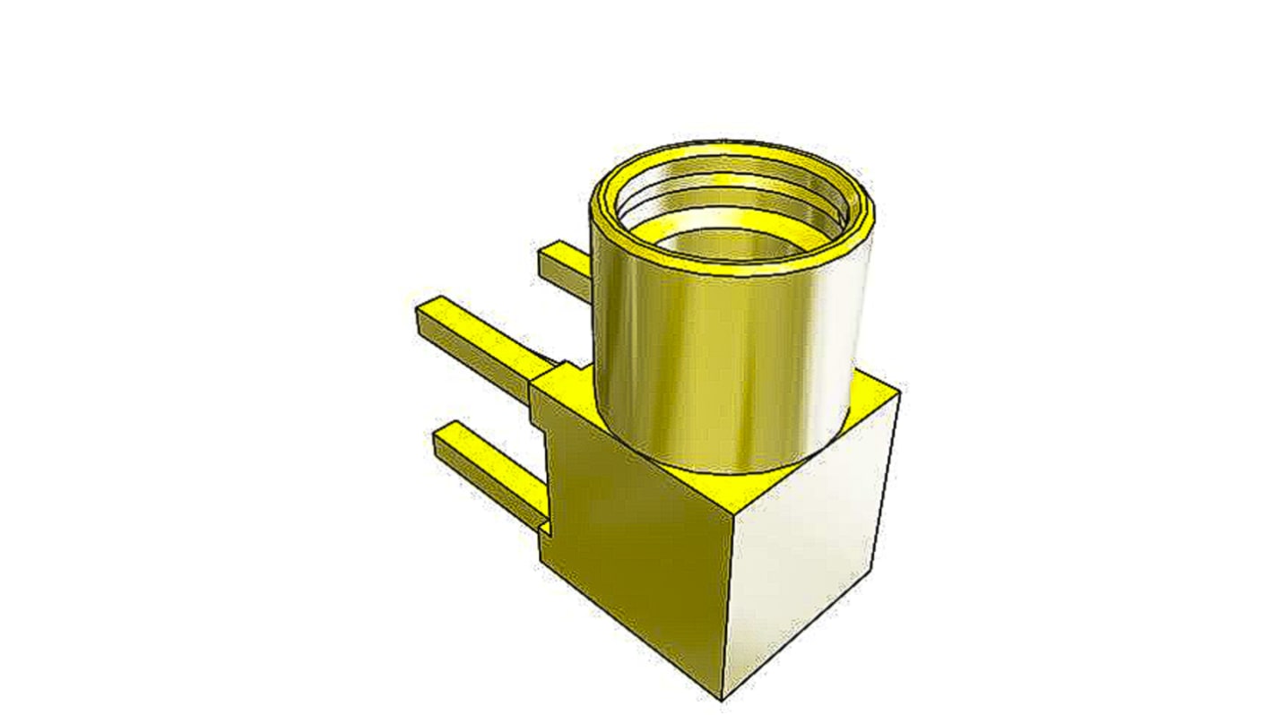 Samtec MMCX Series, jack Through Hole MMCX Connector, 50Ω, Solder Termination, Right Angle Body