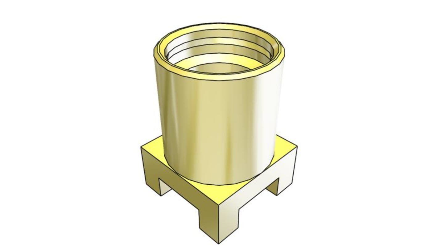 Samtec MMCX Series, Jack Surface Mount MMCX Connector, 50Ω, Solder Termination, Straight Body