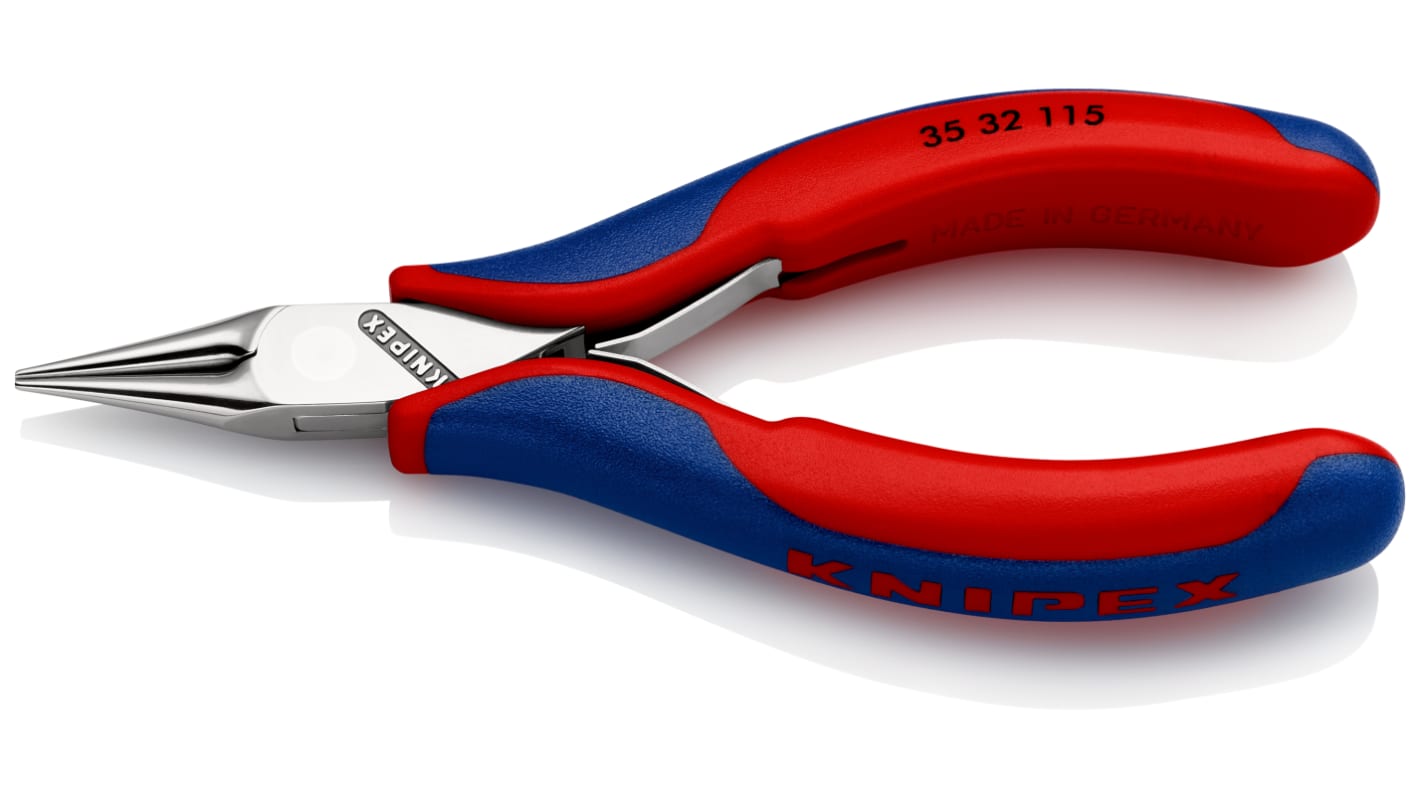 Knipex 35 32 Long Nose Pliers, 115 mm Overall, Straight Tip, 22,5mm Jaw