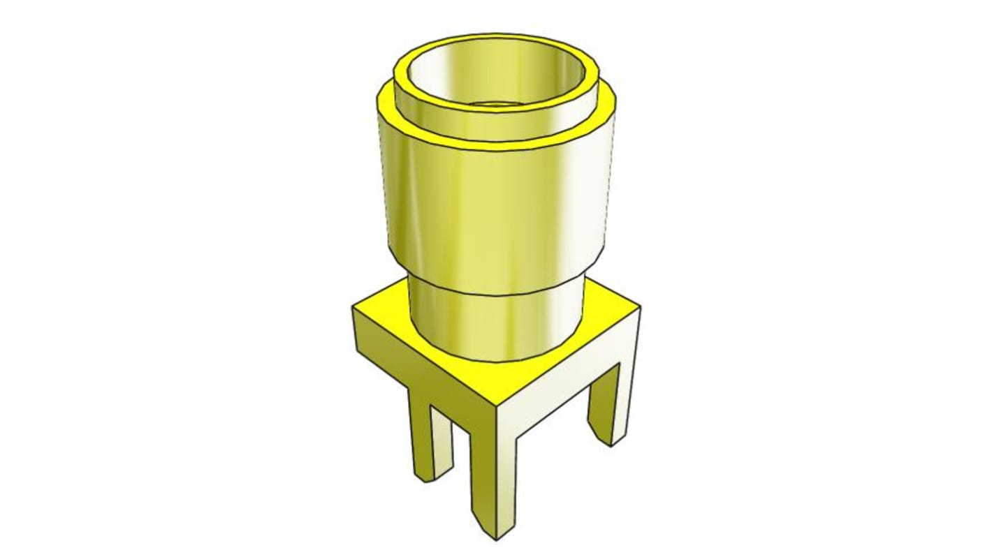 Samtec SMA Series, jack Edge Mount SMA Connector, 50Ω, Solder Termination, Straight Body