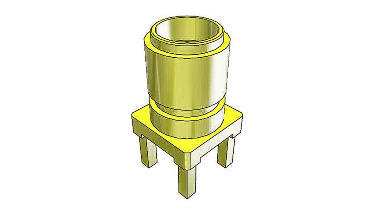 Samtec SMA Series, jack PCB Mount SMA Connector, 50Ω, Solder Termination, Straight Body