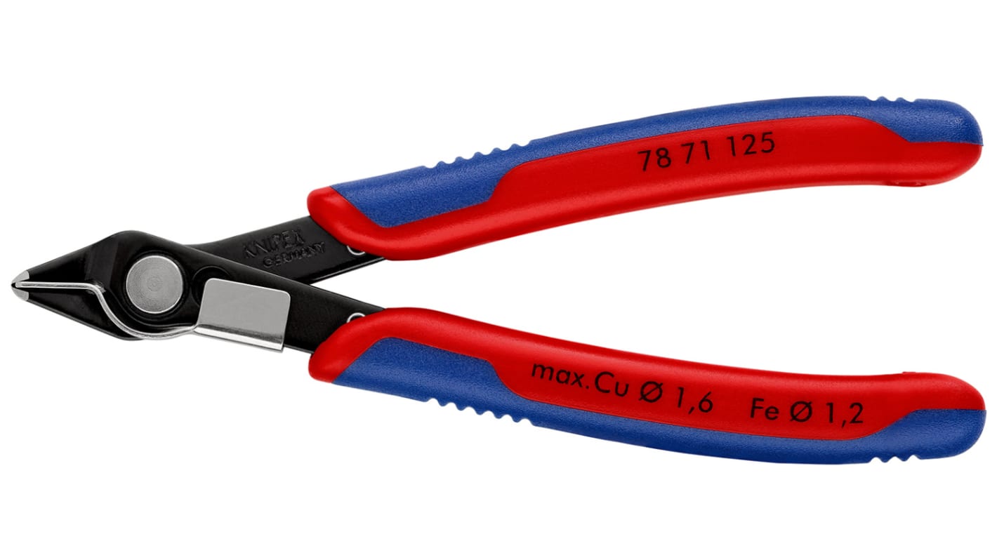 Knipexサイドカッター ニッパー 全体長さ:125 mm 最大切断能力 Knipexサイドカッター ニッパー 全体長さ:125 mm 最大切断能力