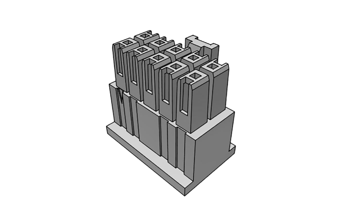 Carcasa de conector de crimpado Samtec Hembra IPD1-05-D, Serie IPD1, paso: 2.54mm, 10 contactos, 2 filas, Recto, Macho,