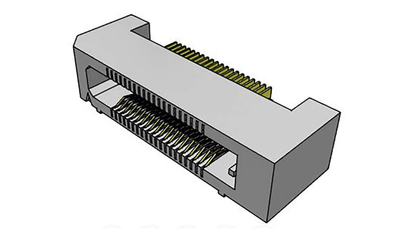 Samtec ERF5 Series Straight Surface Mount PCB Socket, 20-Contact, 1-Row, 0.5mm Pitch, Solder Termination
