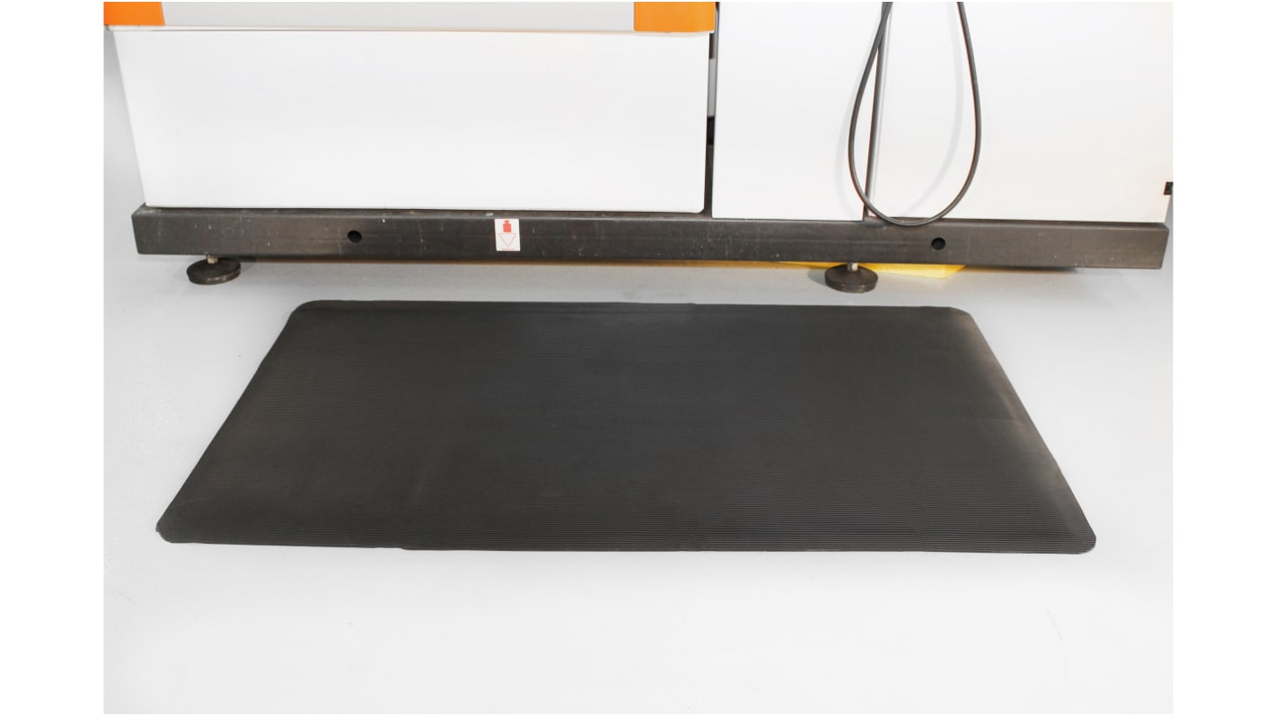 RS PRO Fluted Anti-Fatigue Vinyl Anti-Fatigue Mat, 0.9m x 1.5m x 12.5mm