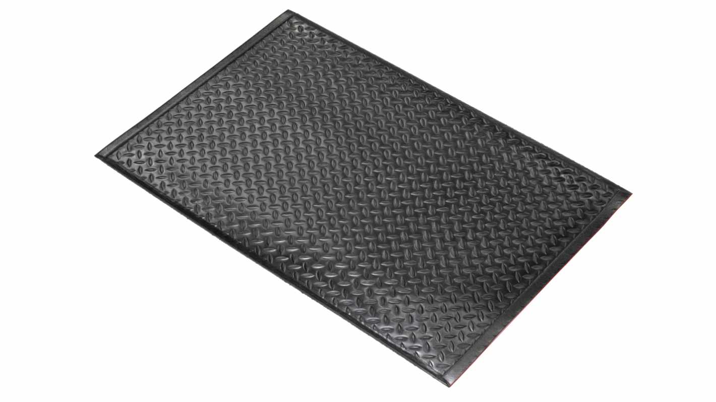 RS PRO Orthomat® Diamond PVC Foam Anti-Fatigue Mat, 0.6m x 0.9m x 9.5mm