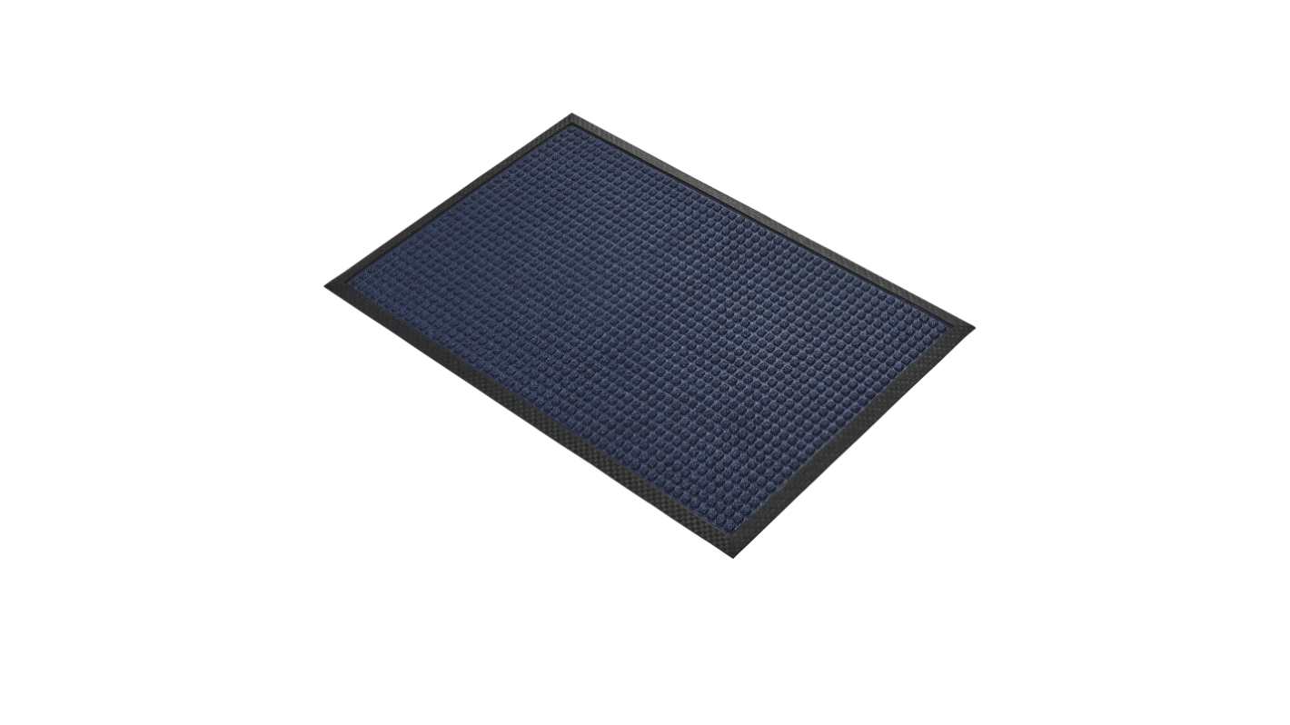 RS PRO Superdry, Entrance Mat, Waffle, Indoor Use, Blue, 0.6m 0.9m 7mm
