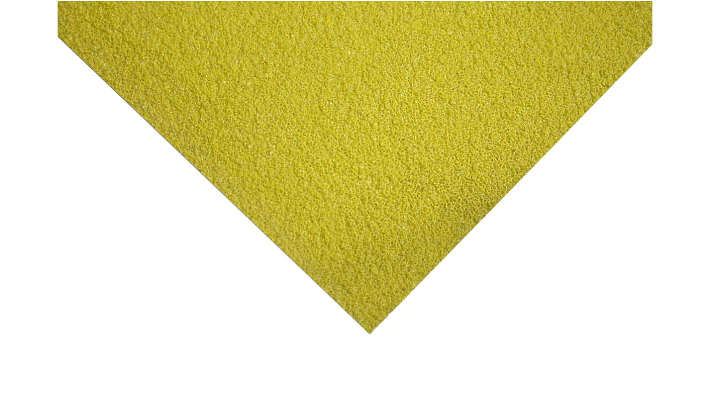 RS PRO Yellow Anti-Slip Flooring Glass Fibre Reinforced Plastic, Silicone Carbide Mat, Grit Finish 1.2m x 0.8m x 5mm