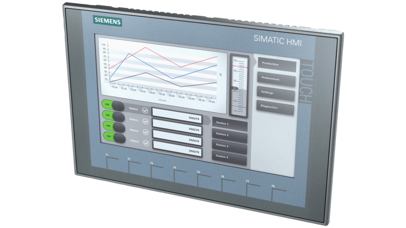 Siemens SIMATIC Series KTP900 Basic HMI Panel - 9 in, TFT Display, 800 x 480