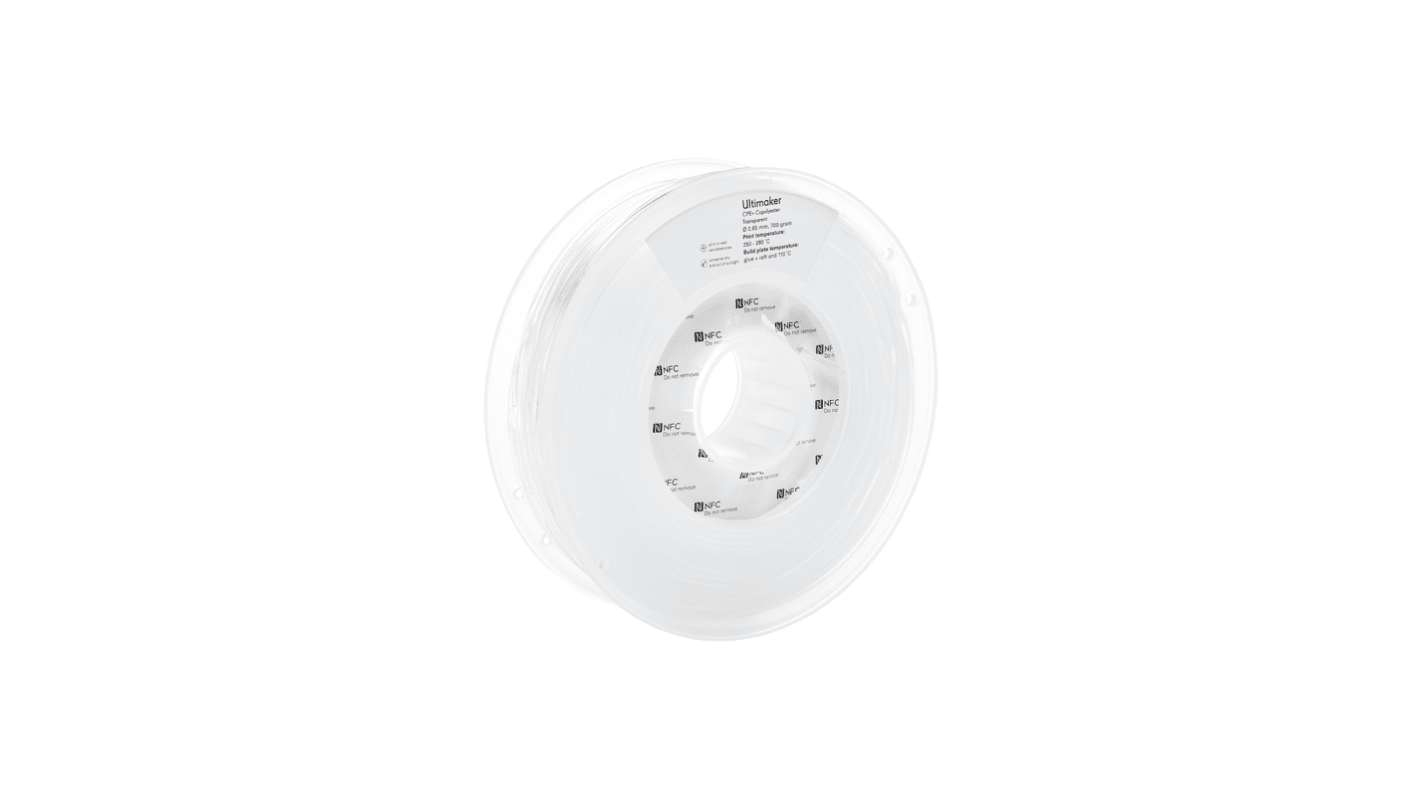 Ultimaker CPE+ 3D-Drucker Filament, Lichtdurchlässig, 2.85mm, FDM, 700g