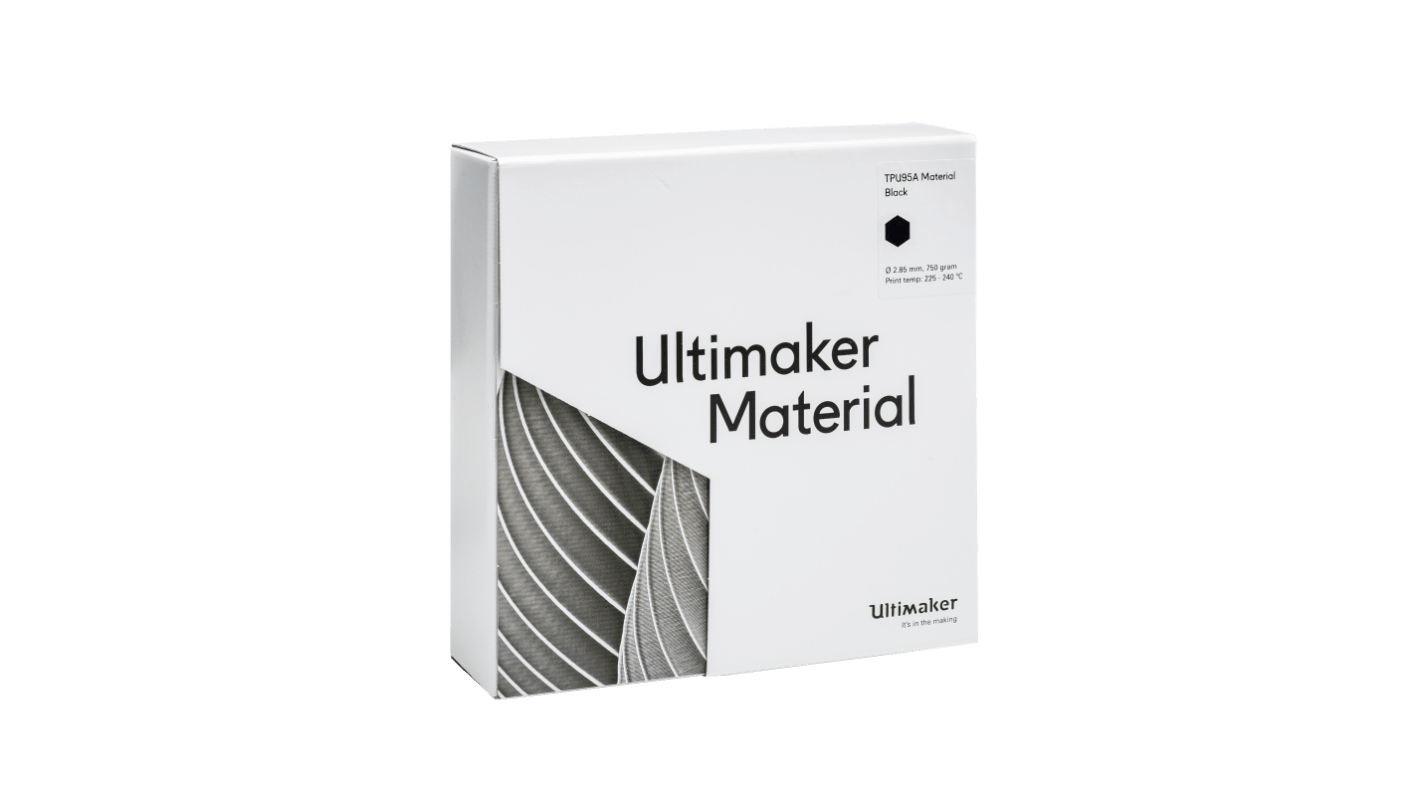 Ultimaker TPU 95A 3D-Drucker Filament, Schwarz, 2.85mm, FDM, 750g