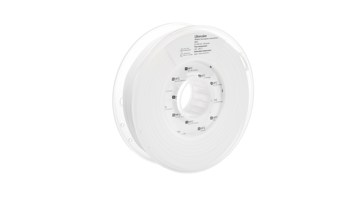 Filamento per stampante 3D Ultimaker, TPU 95A, Bianco, diam. 2.85mm