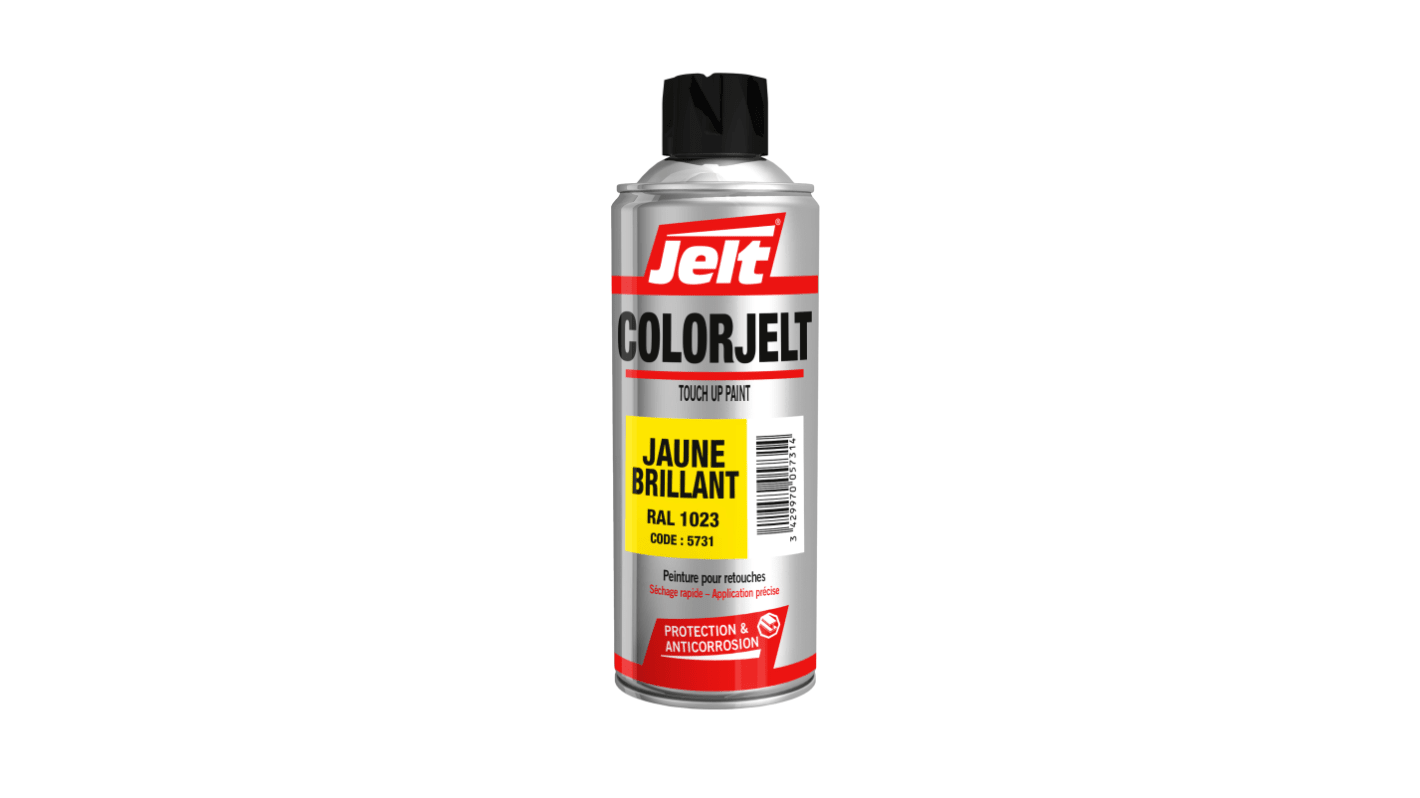 Peinture aérosol Jelt Colorjet, Jaune RAL 1023 Brillant, 400ml