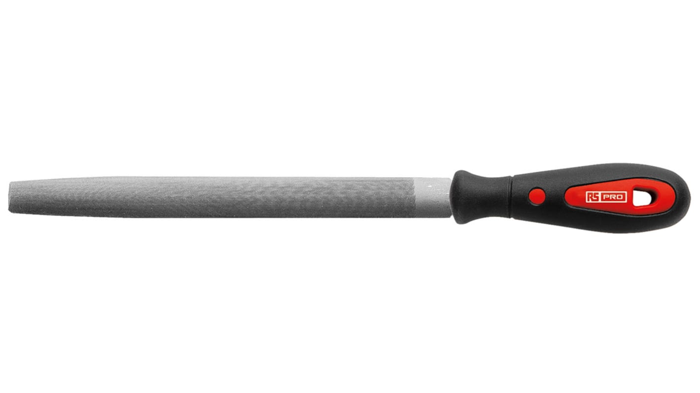 RS PRO 300mm, Second Cut, Half Round Engineers File With Soft-Grip Handle