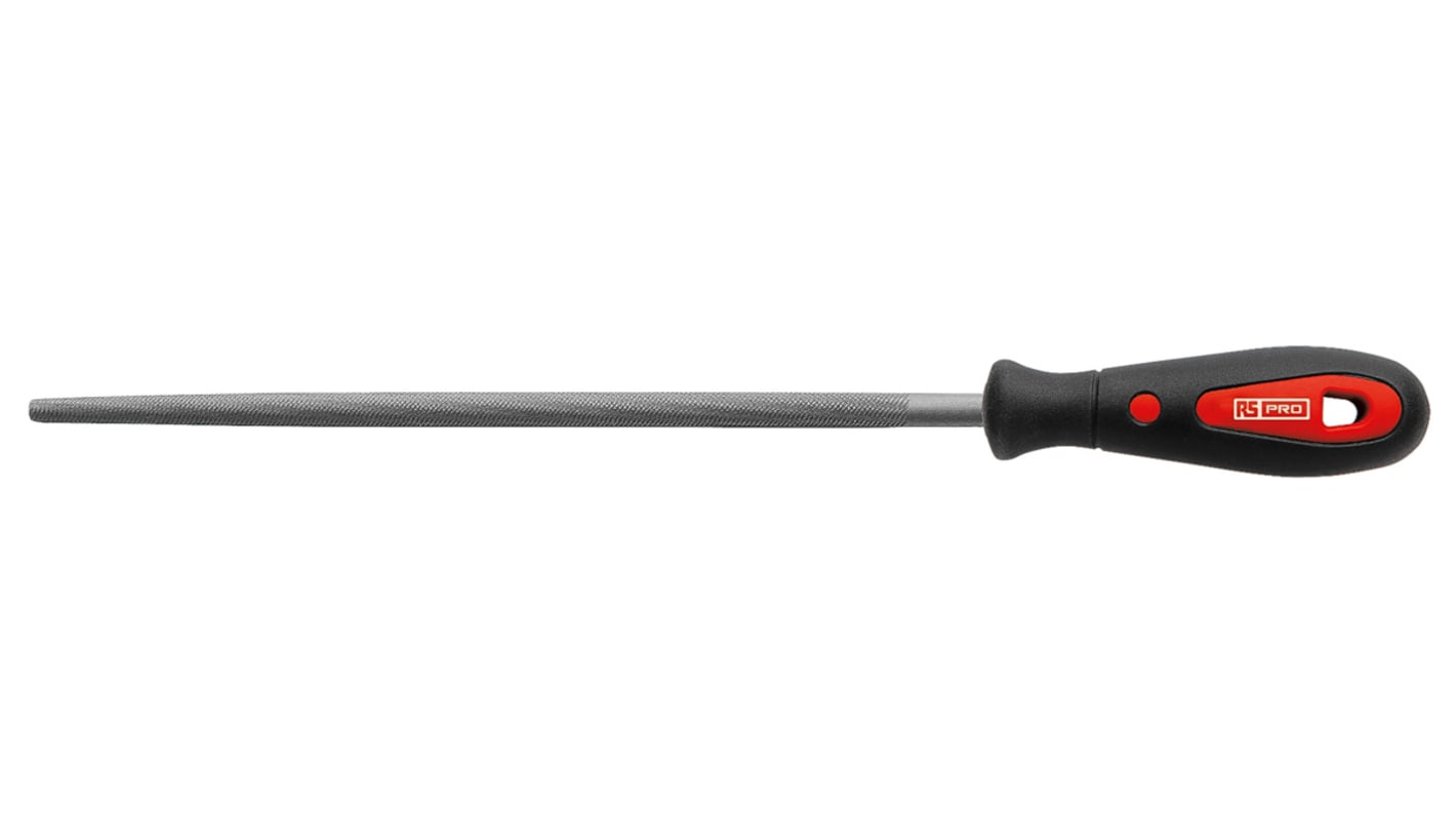 RS PRO 200mm, Second Cut, Round Engineers File With Soft-Grip Handle