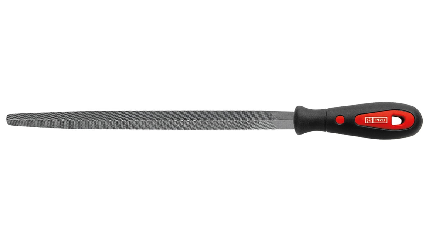 RS PRO 200mm, Second Cut, Three Square Engineers File With Soft-Grip Handle