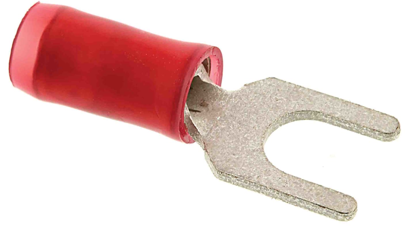 Capocorda a forcella a crimpare TE Connectivity serie 130517, 0.26mm² - 1.65mm² Non protetto, Rosso