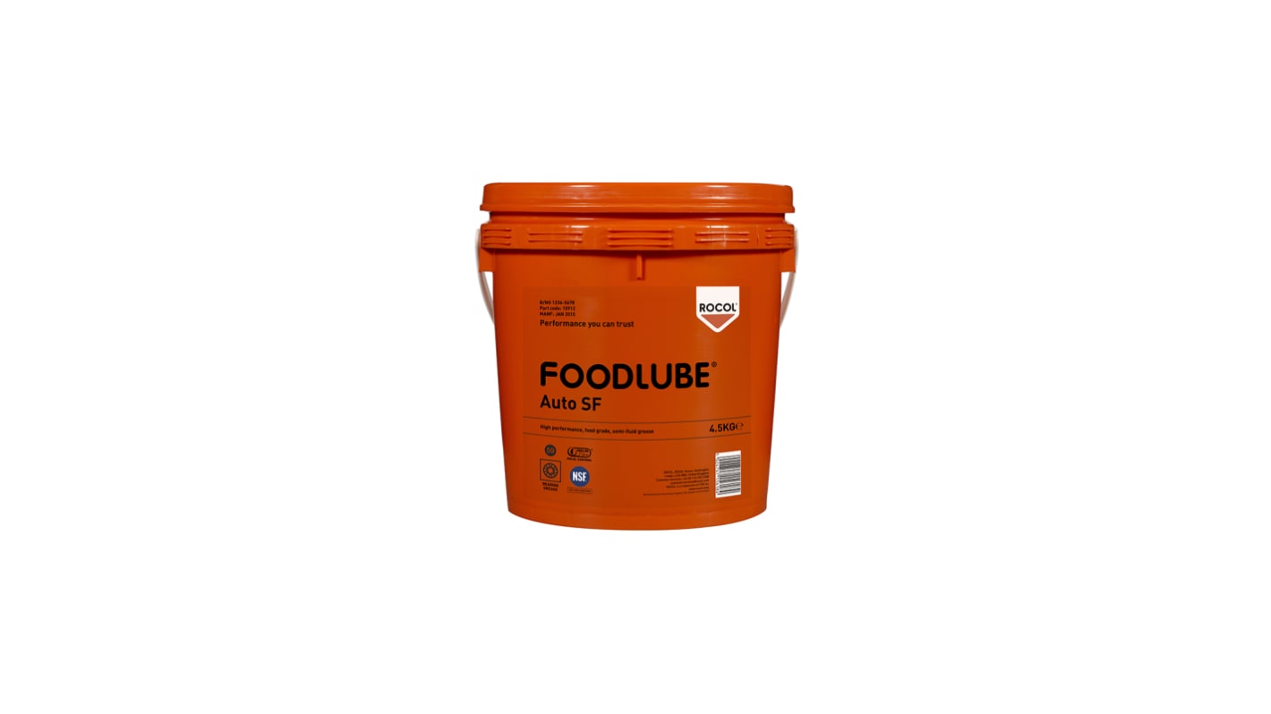 Rocol Foodlube® Auto SF Grease Lubricant 4 kg Pail,Food Safe