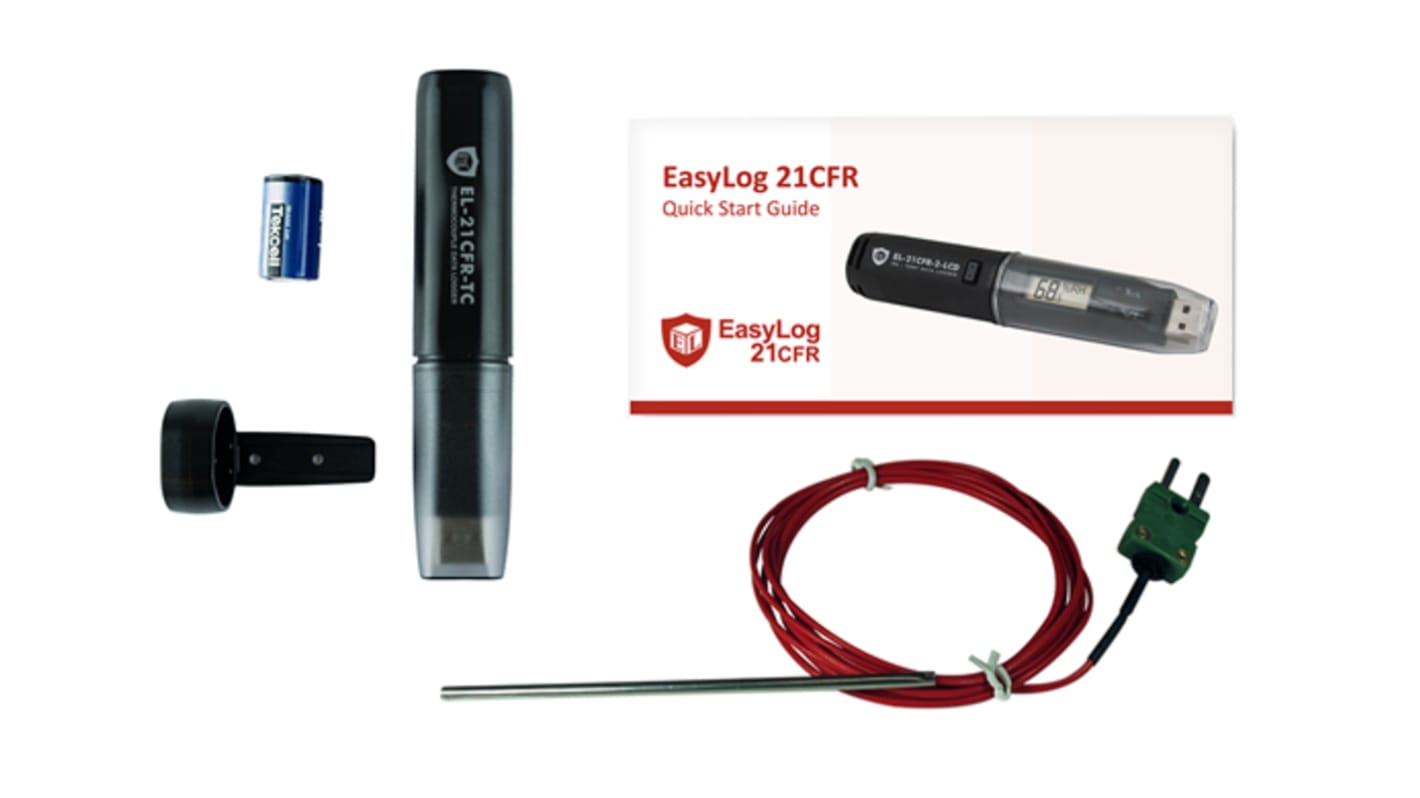 Lascar EL-21CFR-TC Temperature Data Logger, USB, 1 Input Channel(s)