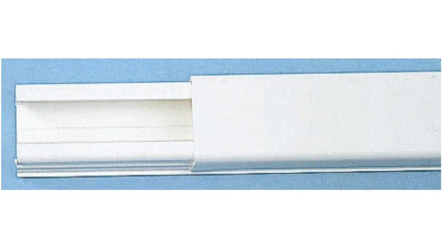 Legrand DLP White Mini Trunking - Closed Slot, W12.5 mm x D20mm, L2.1m, PVC