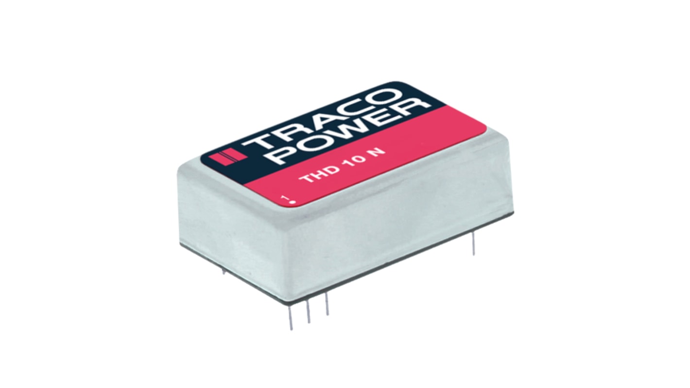 TRACOPOWER THD 10N DC/DC-Wandler 10W 24 V dc IN, 12V dc OUT / 833mA Durchsteckmontage 1.5kV dc isoliert