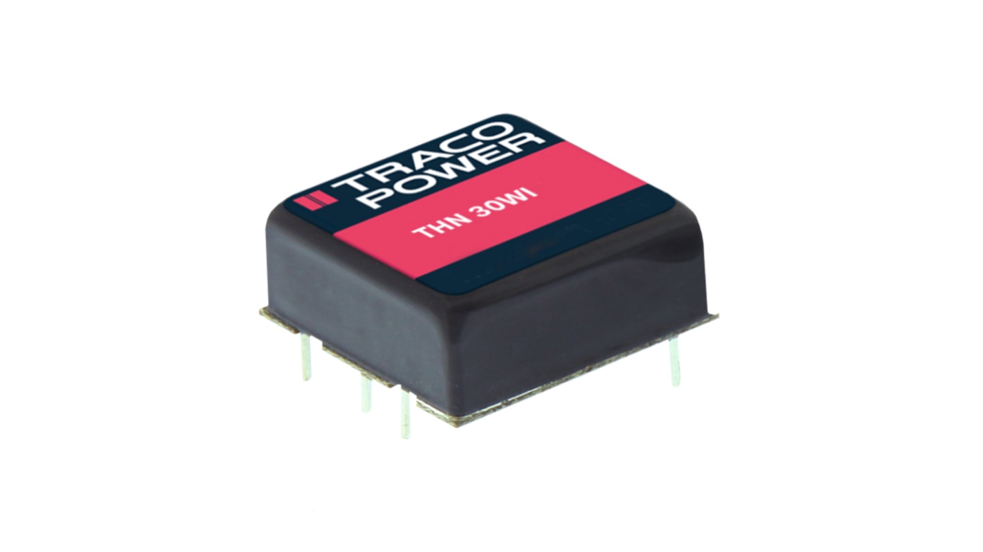 TRACOPOWER THN 30WI DC-DC Converter, 24V dc/ 1.25A Output, 18 → 75 V dc Input, 30W, Through Hole, +85°C Max Temp